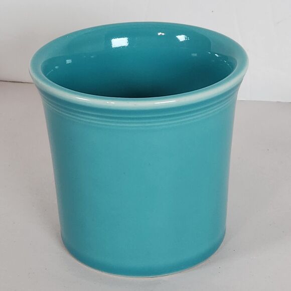Vintage HLC Fiesta - Turquoise teal Blue Coffee Cup Mug  O Ring Handle -8 Oz - Picture 4 of 6
